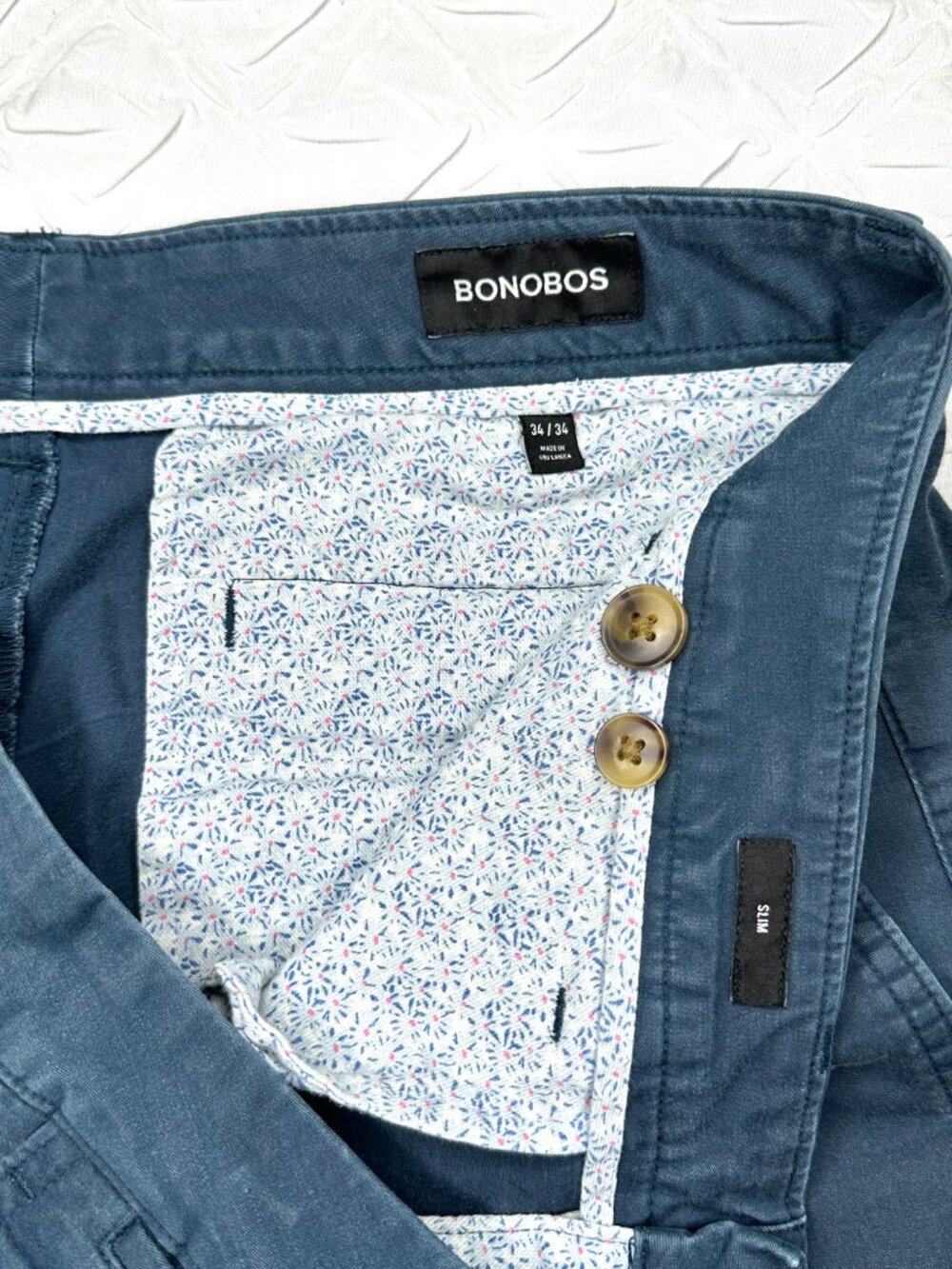 Bonobos Lot of 4 Lightweight Stretch Slim Chinos Size 34 Preppy Classic Workwear - Picture 6 of 13